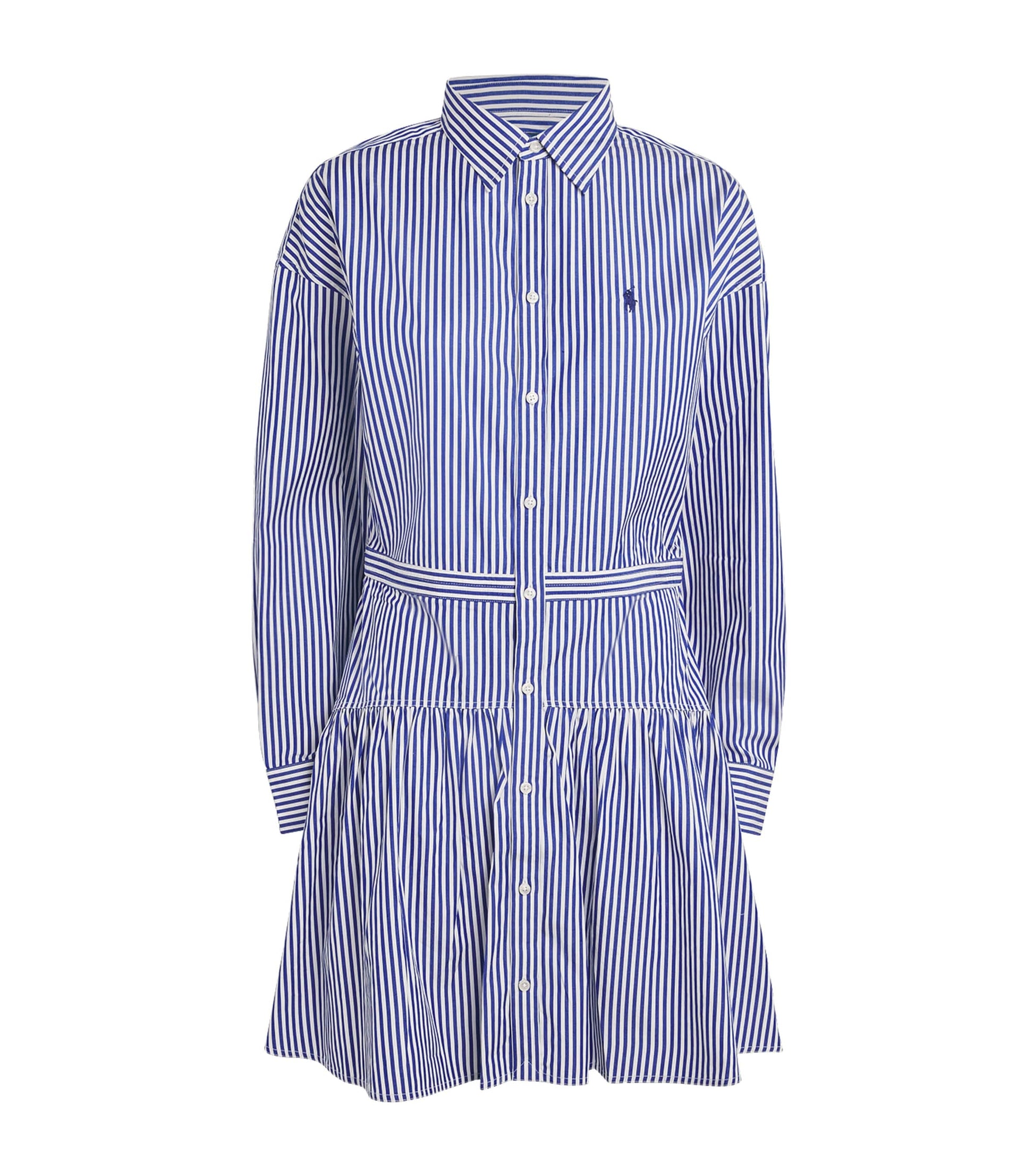 Polo Ralph Lauren Multi Cotton Stripe Mini Shirt Dress