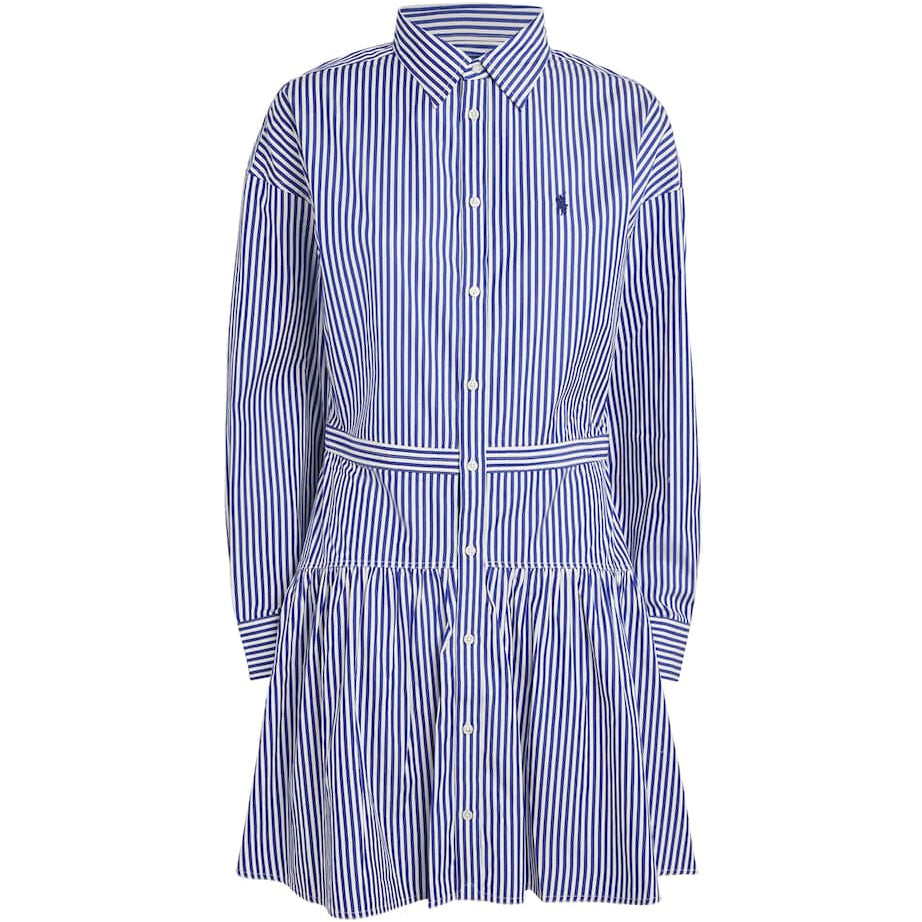 Polo Ralph Lauren Multi Cotton Stripe Mini Shirt Dress