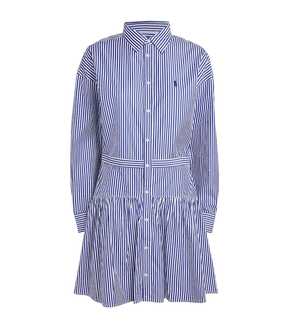 Polo Ralph Lauren Multi Cotton Stripe Mini Shirt Dress