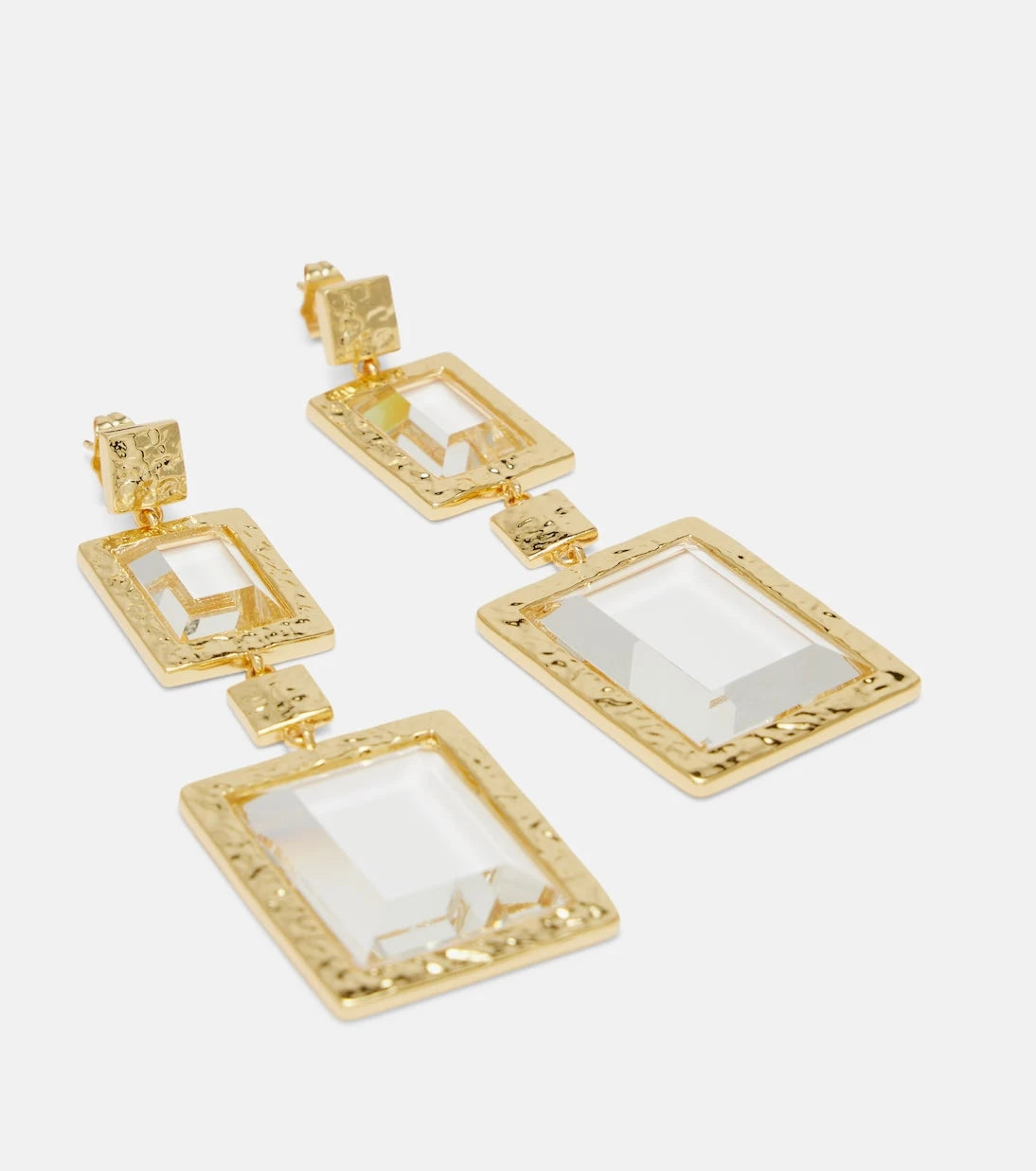 Rebecca Vallance - Embellished gold-plated drop earrings