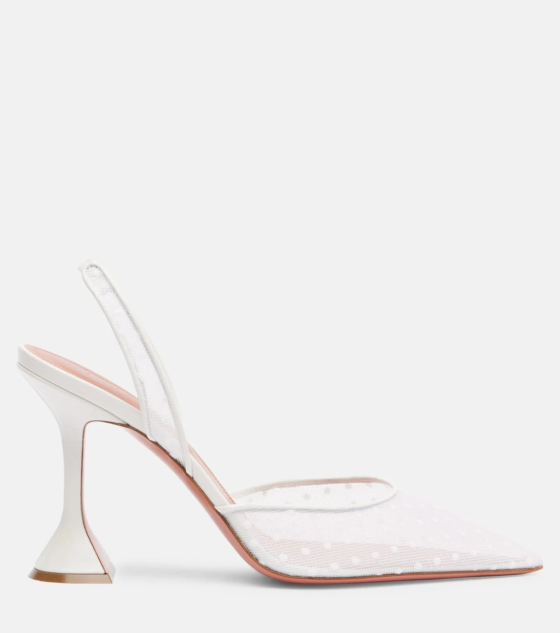 Amina Muaddi - Holli 95 point d'esprit slingback pumps