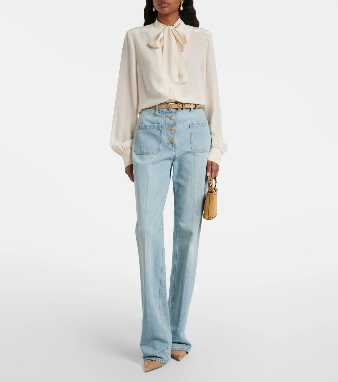 Valentino Garavani - Rockstud Mini suede top-handle bag