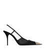 Saint Laurent Leather Jeanne Slingback Pumps 90