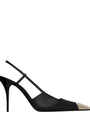 Saint Laurent Leather Jeanne Slingback Pumps 90