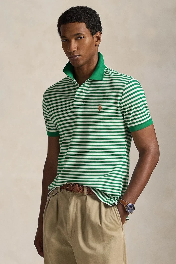 Памучна тениска с яка Polo Ralph Lauren