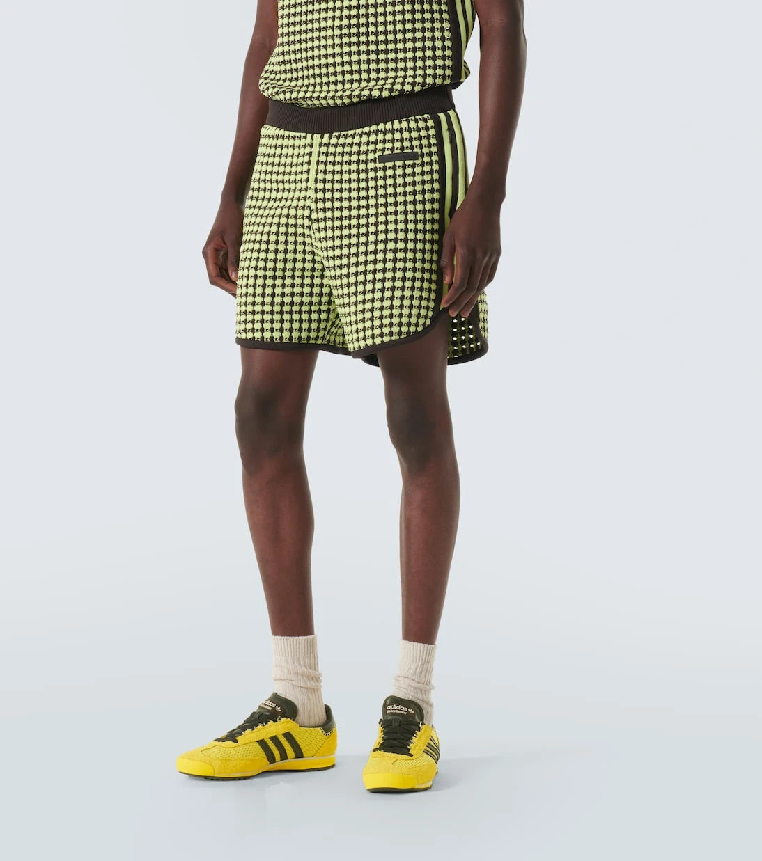 Adidas - x Wales Bonner waffle-knit shorts