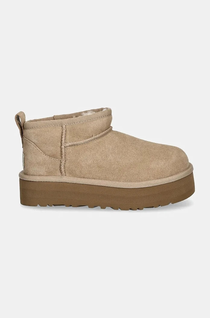 UGG апески за деца от велур CLASSIC ULTRA MINPLATFORM