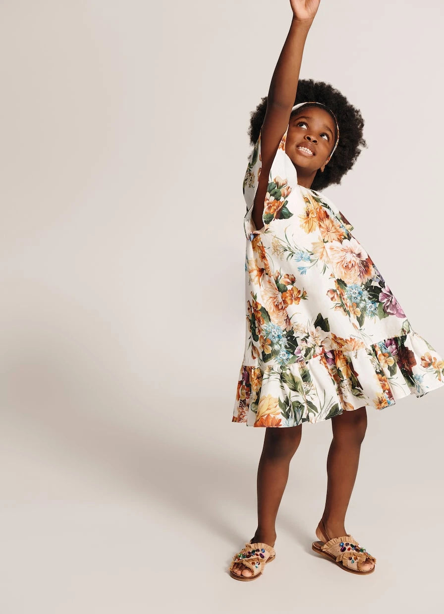 Dolce&Gabbana Kids - Floral linen dress