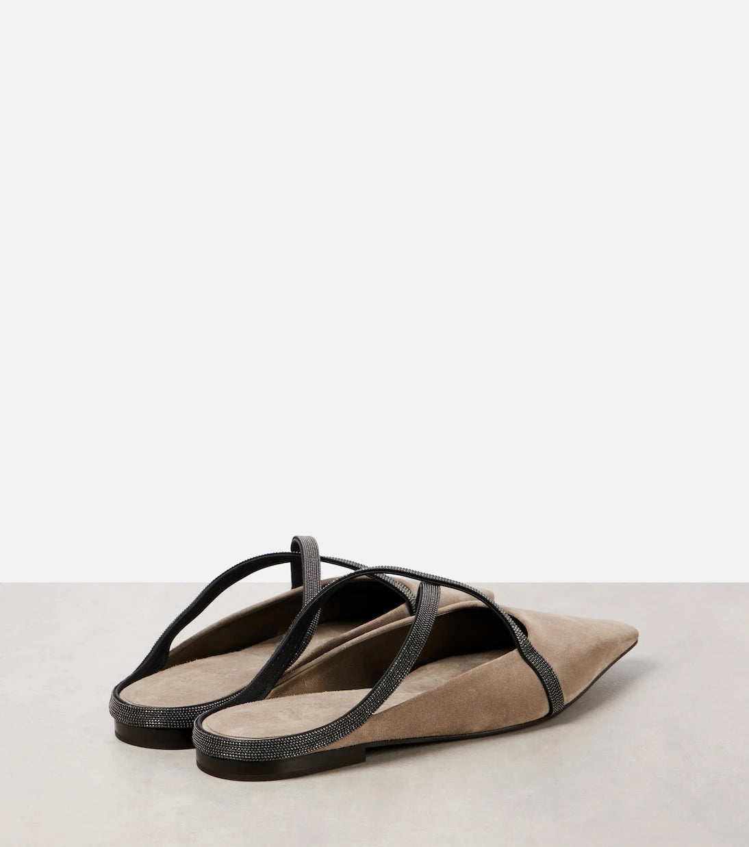 Brunello Cucinelli - Monili suede mules