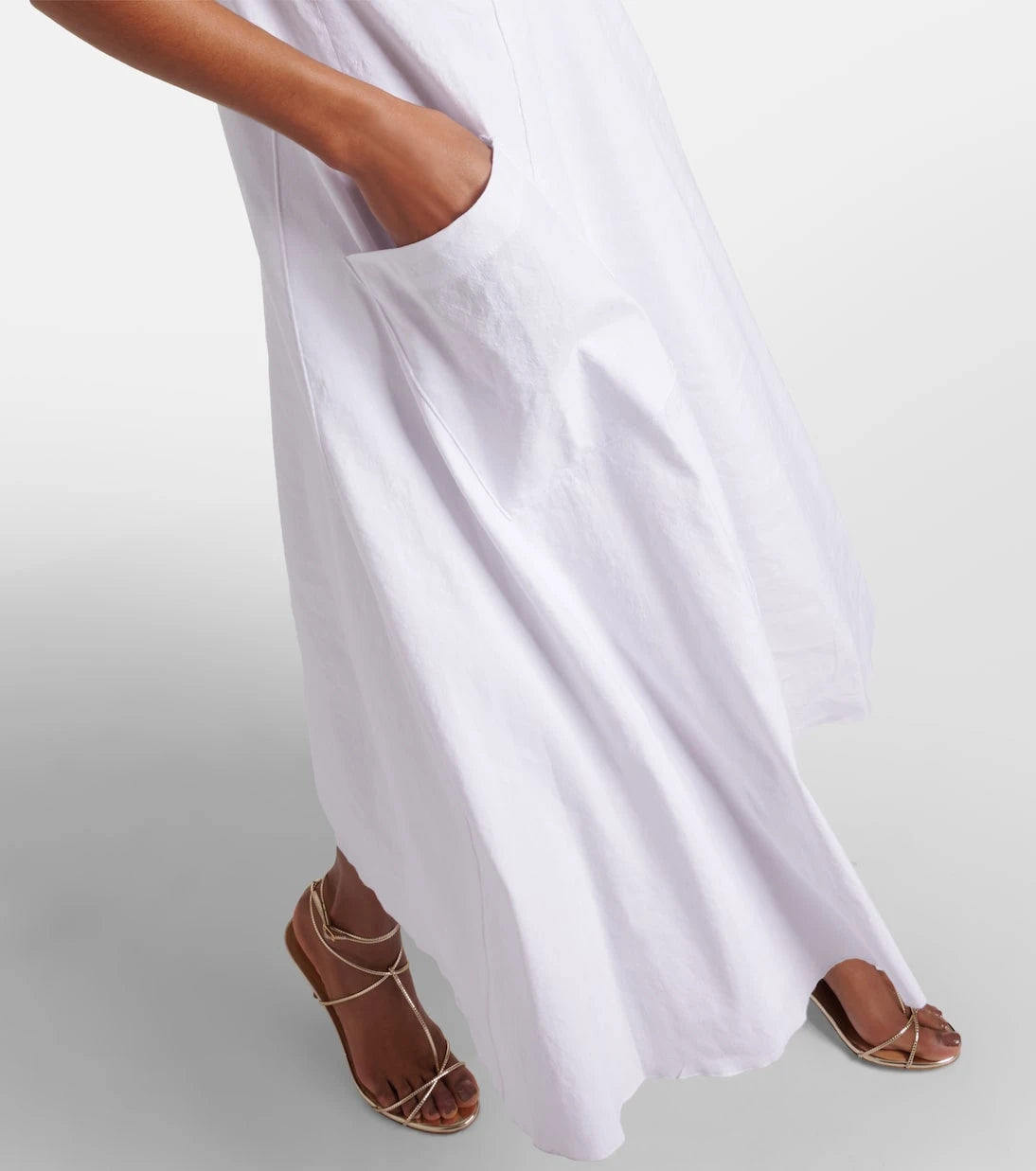 Vince - Linen-blend midi dress