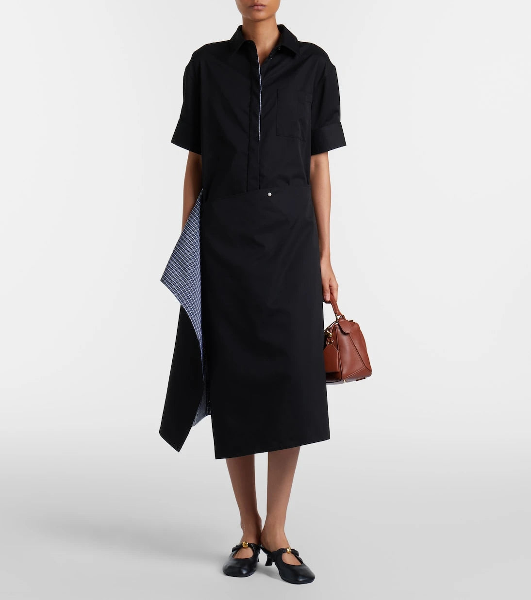 Loewe - Deconstructed gabardine shirt dress