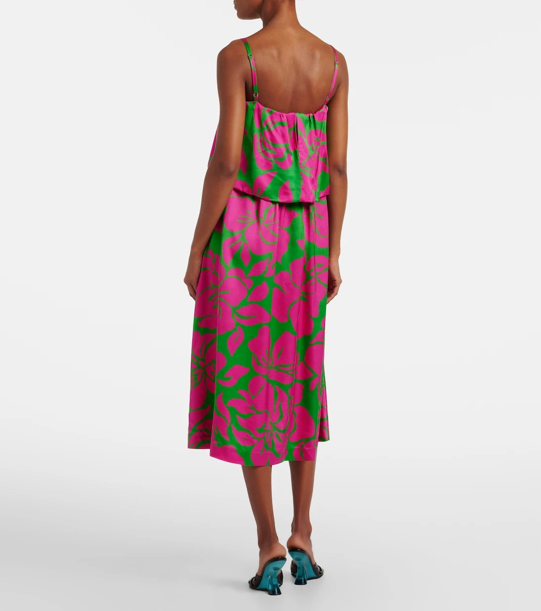 Dries Van Noten - Floral satin midi dress
