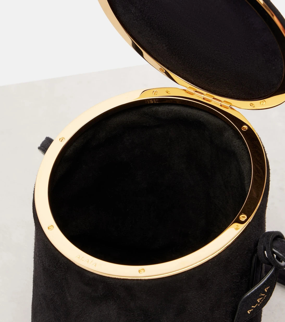 Alaïa - La Canette Small suede bucket bag