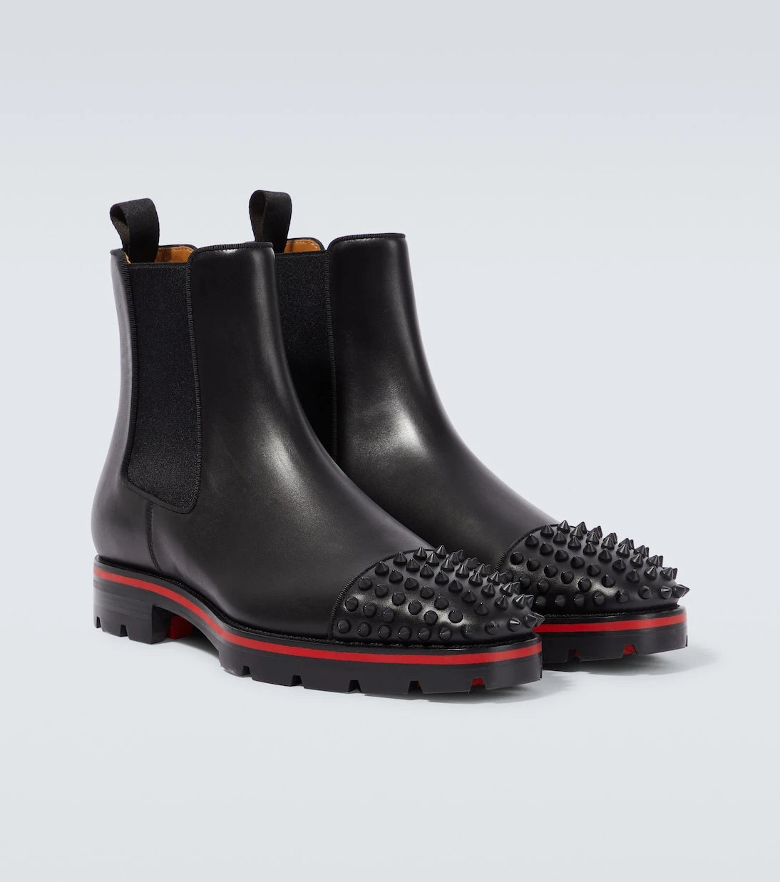Christian Louboutin - Melon Spikes leather Chelsea boots