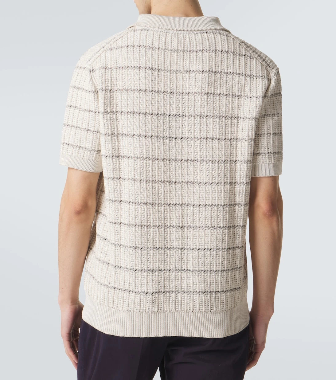Brioni - Embroidered cotton and linen polo shirt
