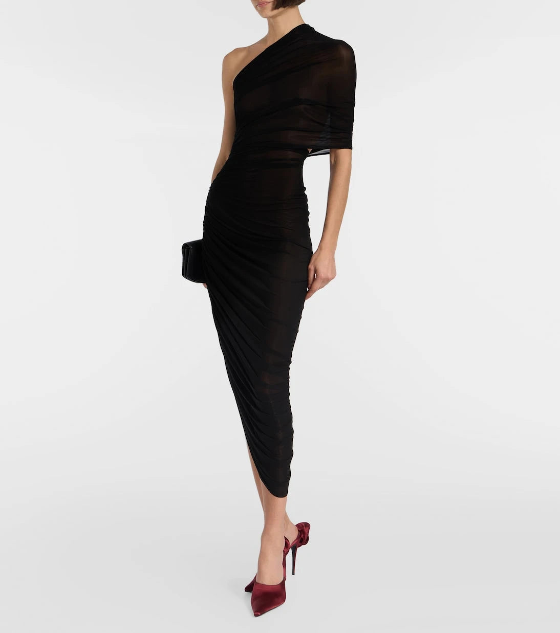 Magda Butrym - Floral-appliqué satin pumps