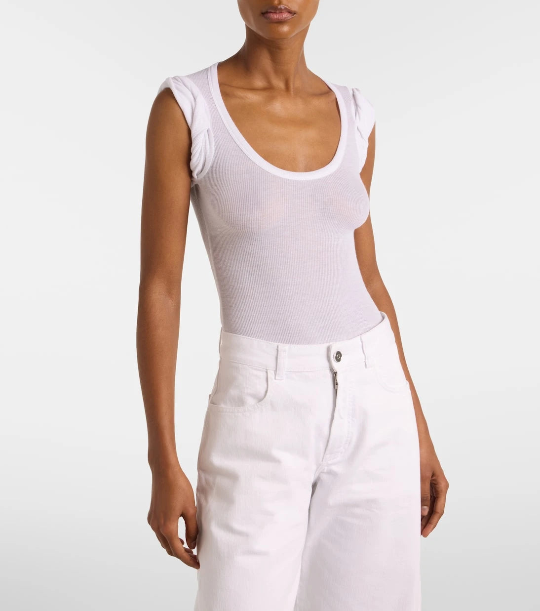 Alaïa - Ribbed-knit bodysuit