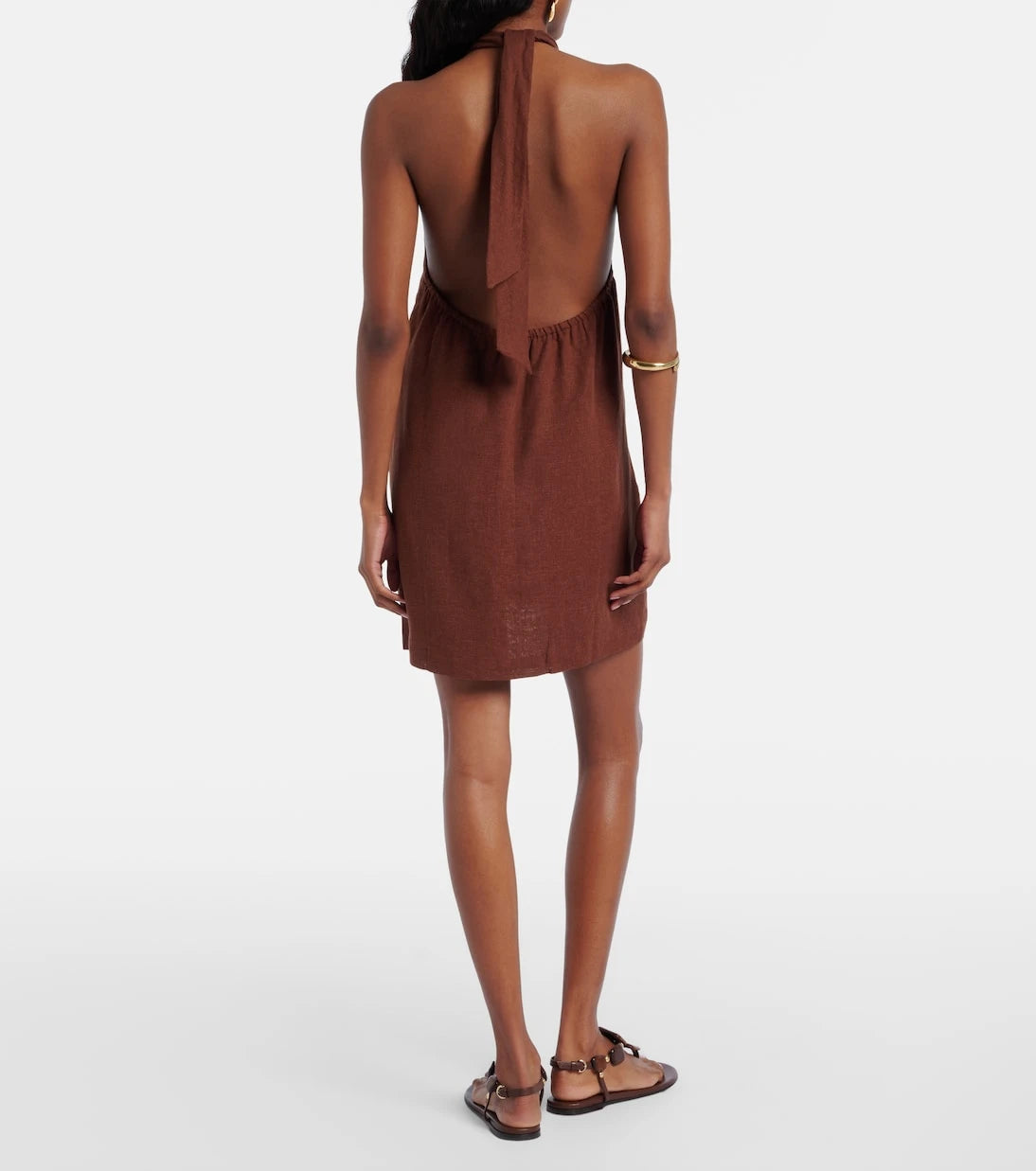 ViX Paula Hermanny - Astera halterneck linen-blend minidress