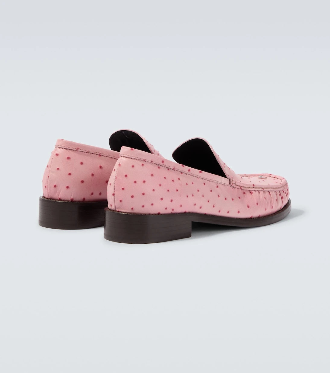Acne Studios - Ostrich-effect leather loafers