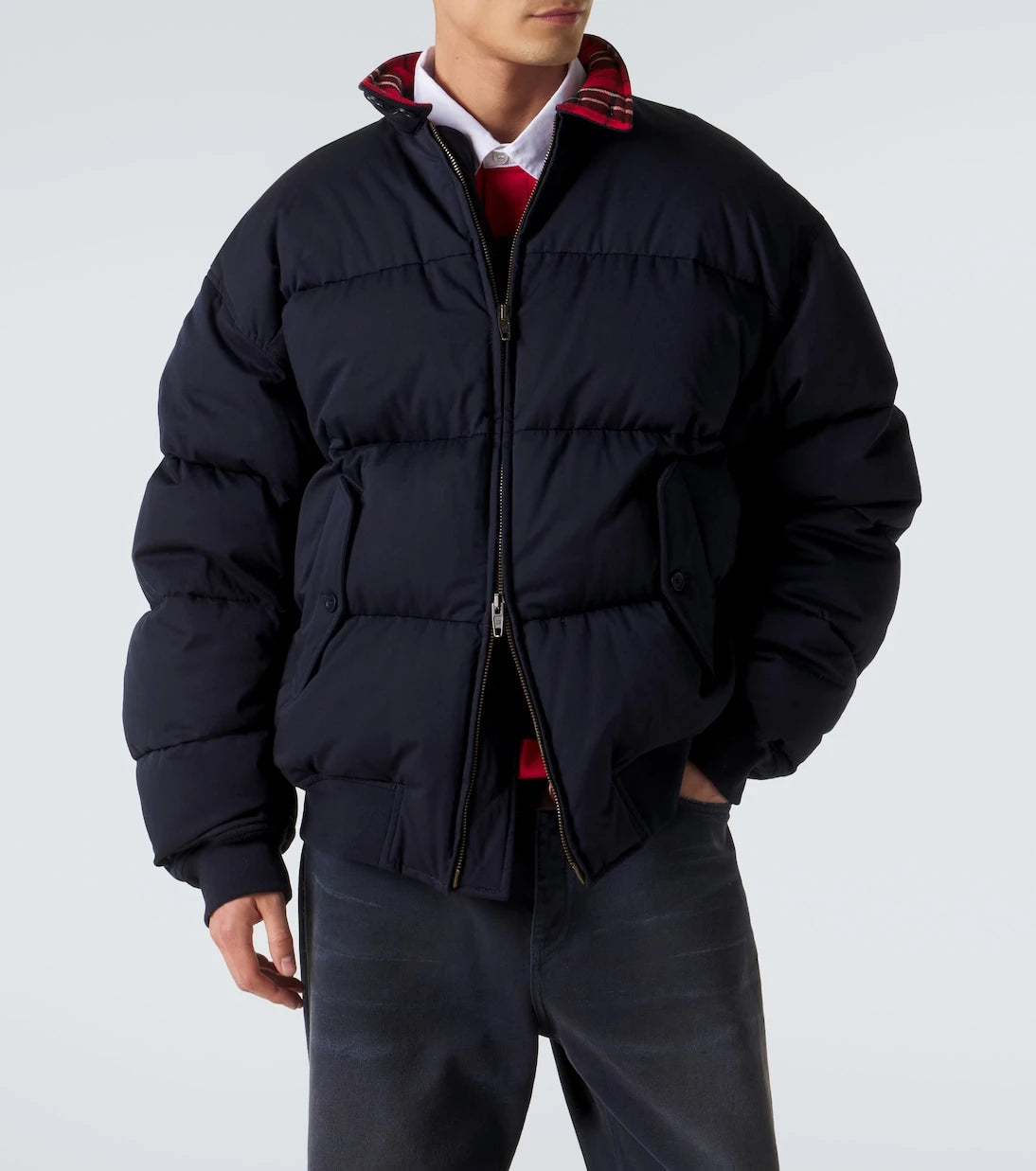 Balenciaga - Cut-Up Harrington twill down jacket