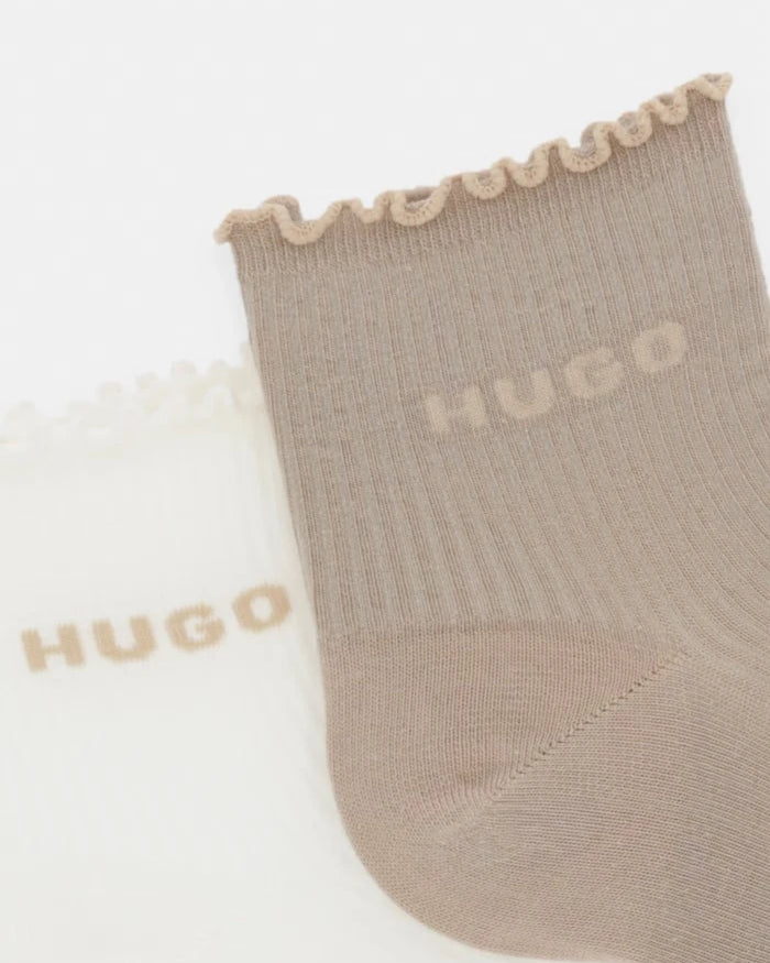 HUGO pamuklu kadın çorapları 2P SH LETTUCE CC W 2 adet