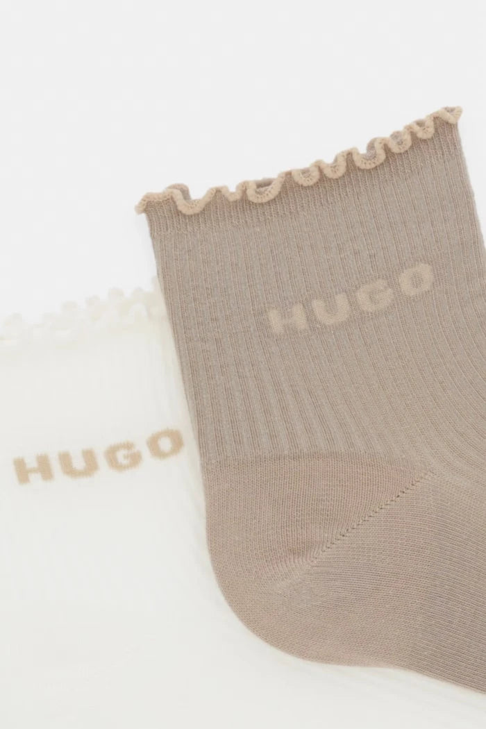 HUGO pamuklu kadın çorapları 2P SH LETTUCE CC W 2 adet
