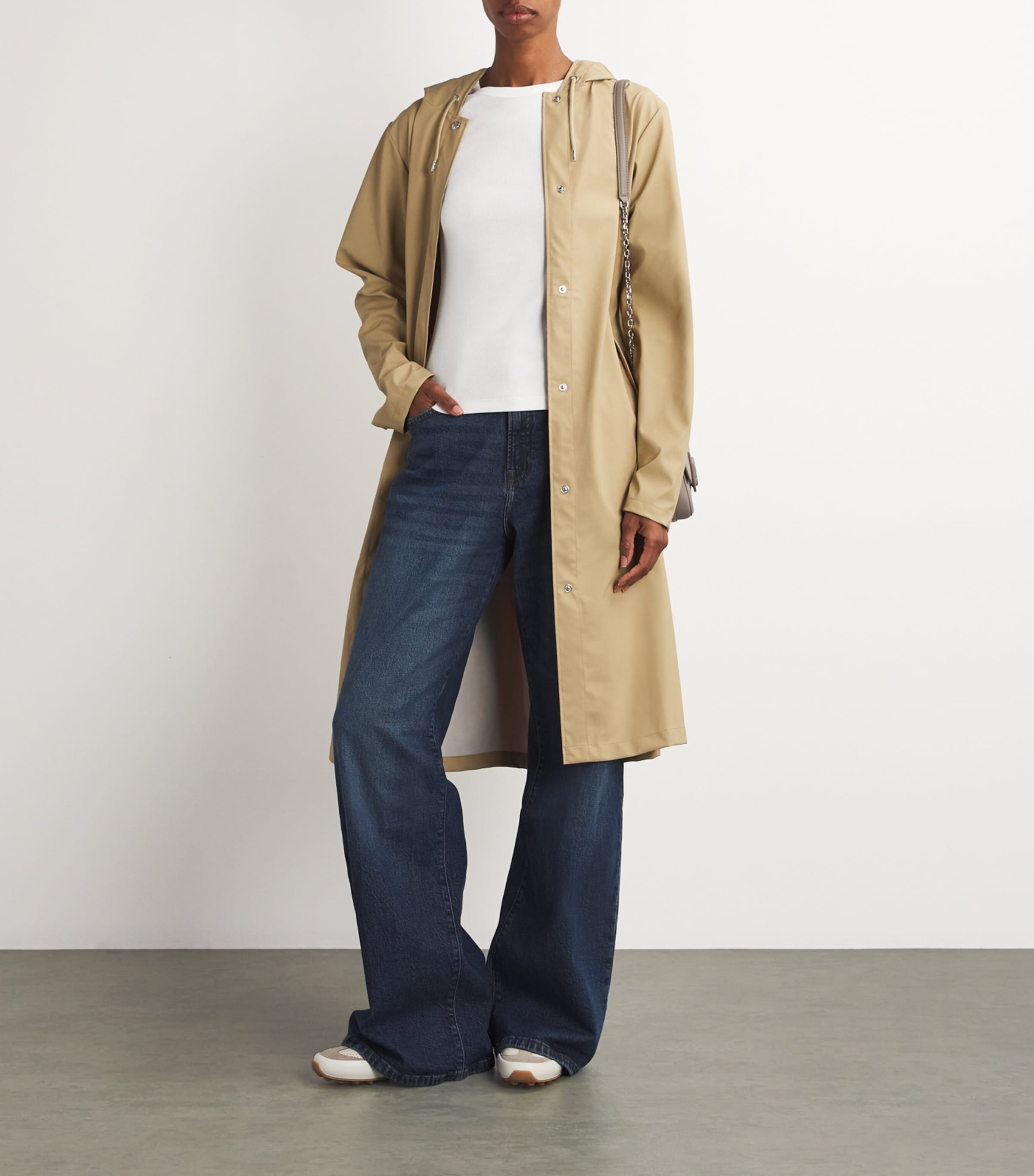 ME+EM White Cotton-Blend Long-Sleeve T-Shirt