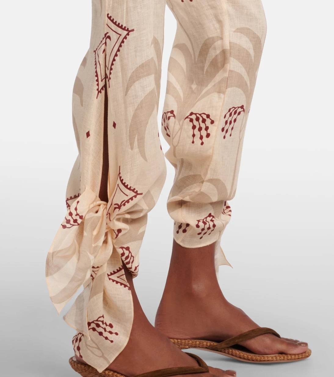 Johanna Ortiz - Printed linen flared pants