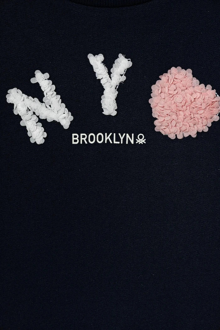 United Colors of Benetton Çocuk Pamuklu Sweatshirt