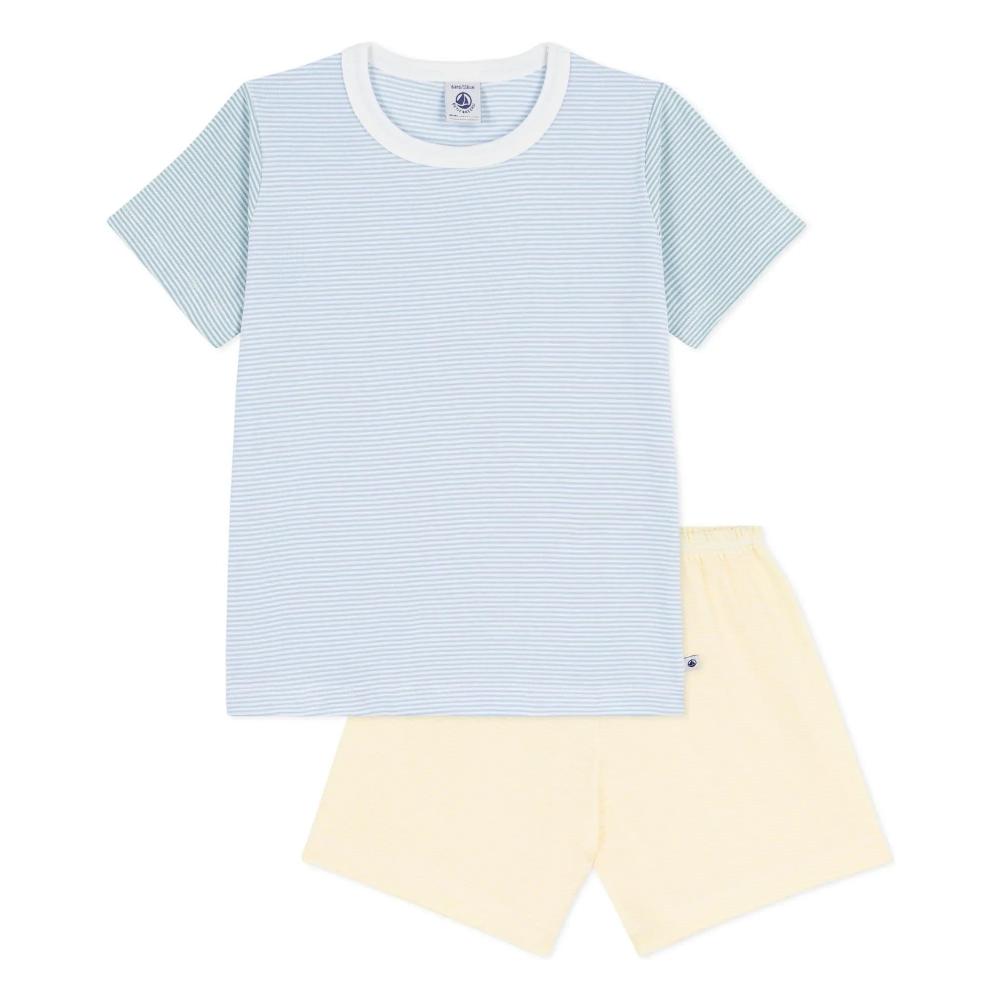 Petit Bateau - Milleraies Colorblock Striped Pyjama Shorts | Blue