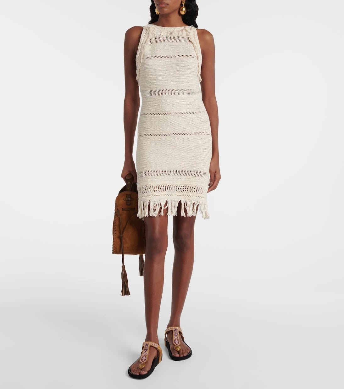Marant Etoile - Araliage macramé cotton minidress
