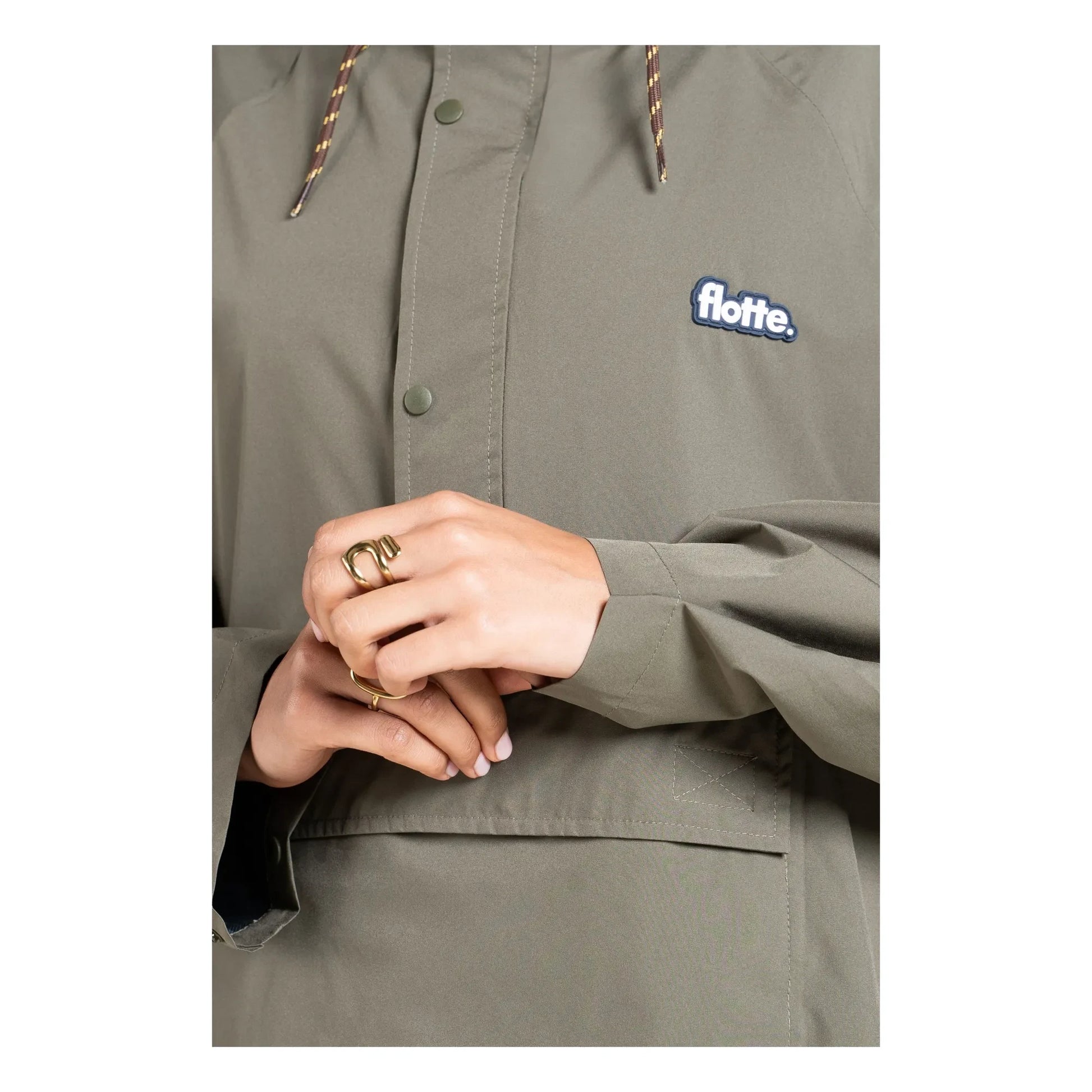 Flotte - Gabriel waterproof cape | Khaki