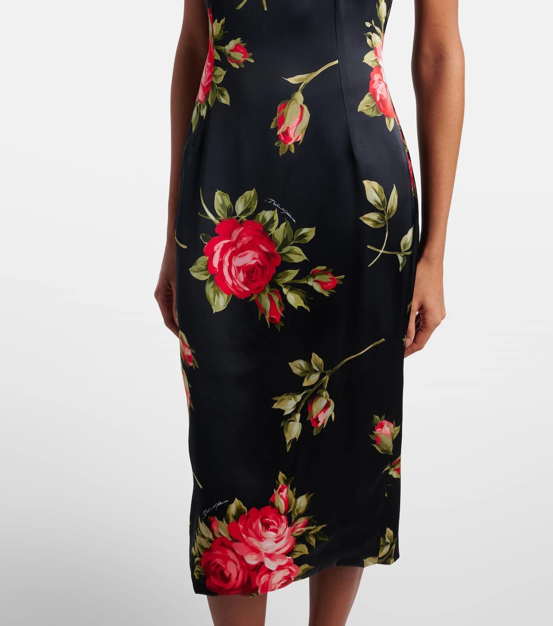 Dolce&Gabbana - Floral satin midi dress