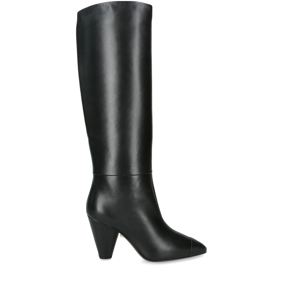 Leather Naty Knee-High Boots 85 BLACK