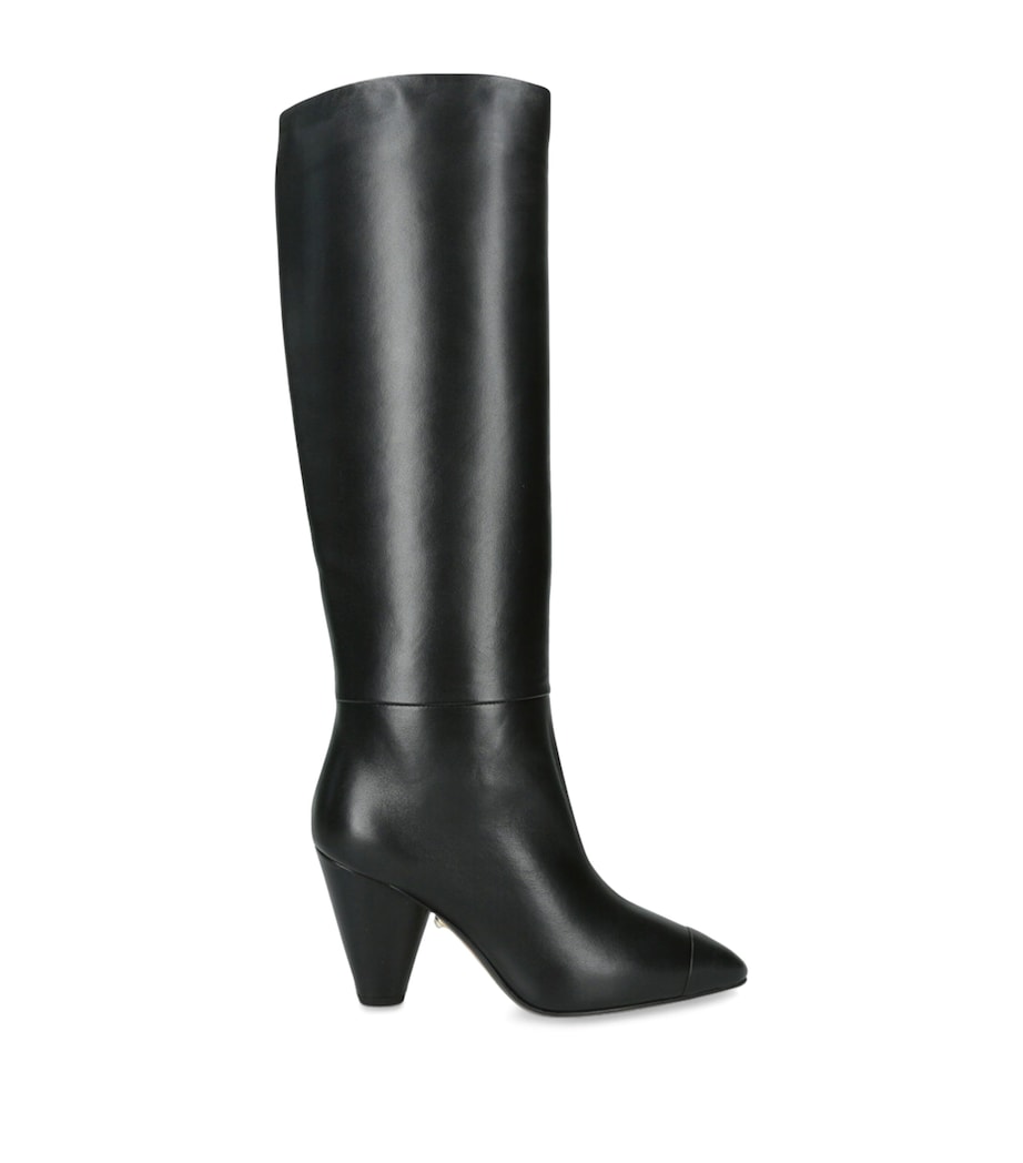 Leather Naty Knee-High Boots 85 BLACK