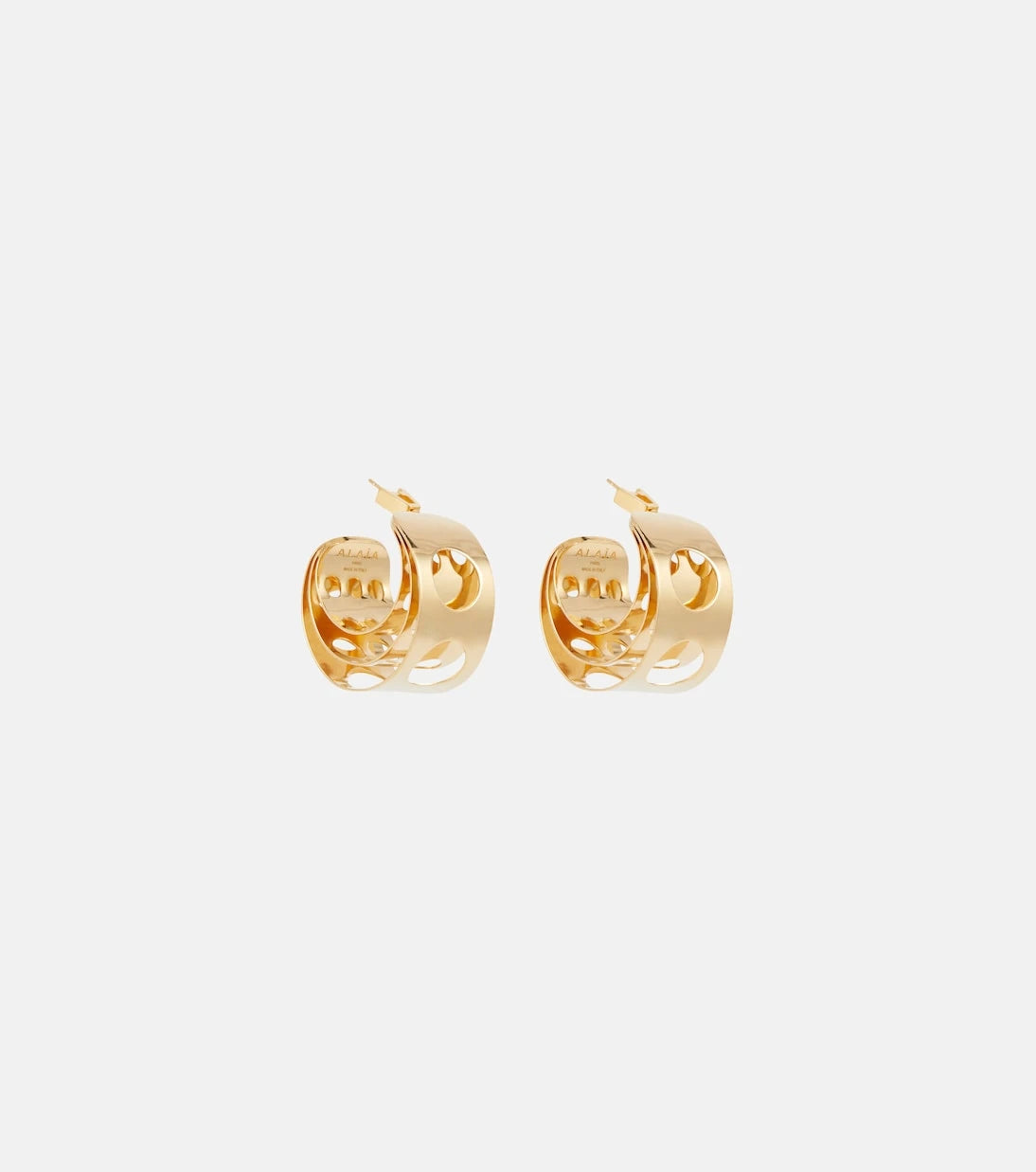 Alaïa - Cutout hoop earrings