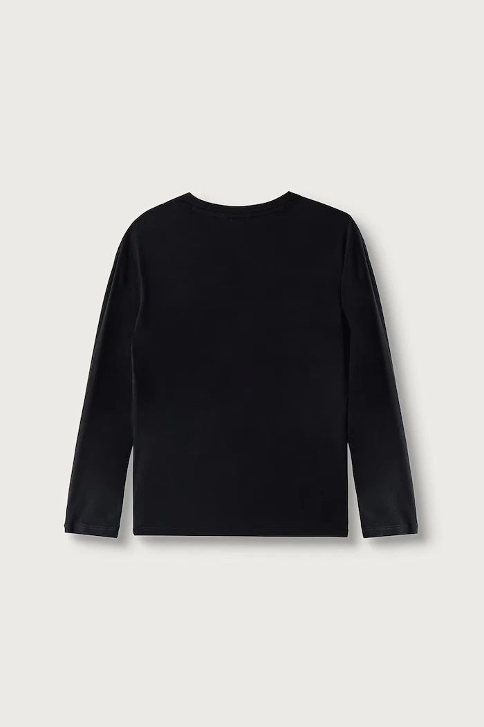 Çocuklar için pamuklu uzun kollu bluz S-NEW BOX LOGO LS