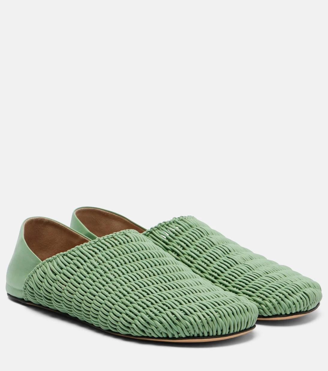 JW Anderson - حذاء لوفر بابوش من الجلد المنسوج