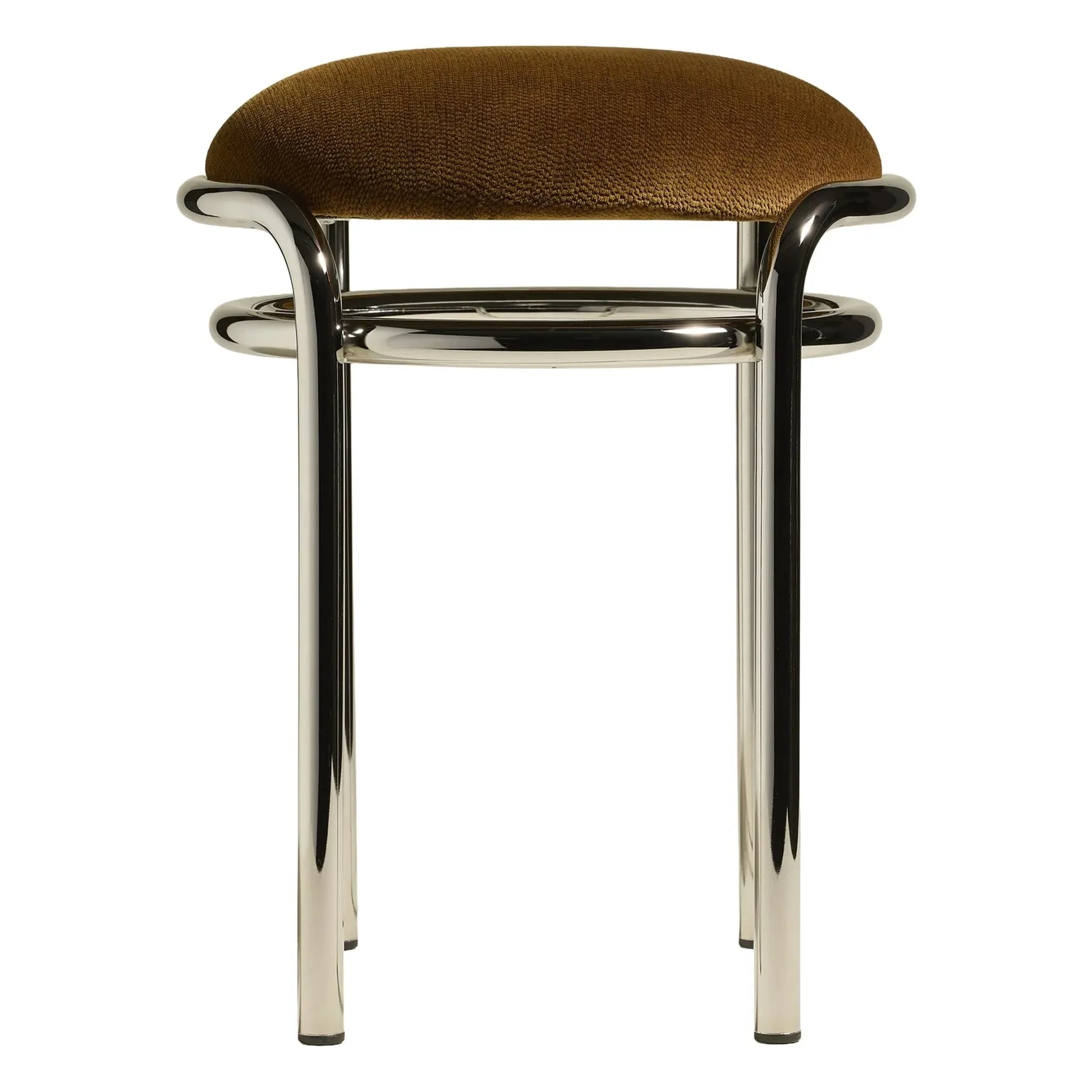 Maison Sarah Lavoine - Moon chrome velvet stool | Havana