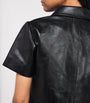 Maje Black Cropped Leather Jacket