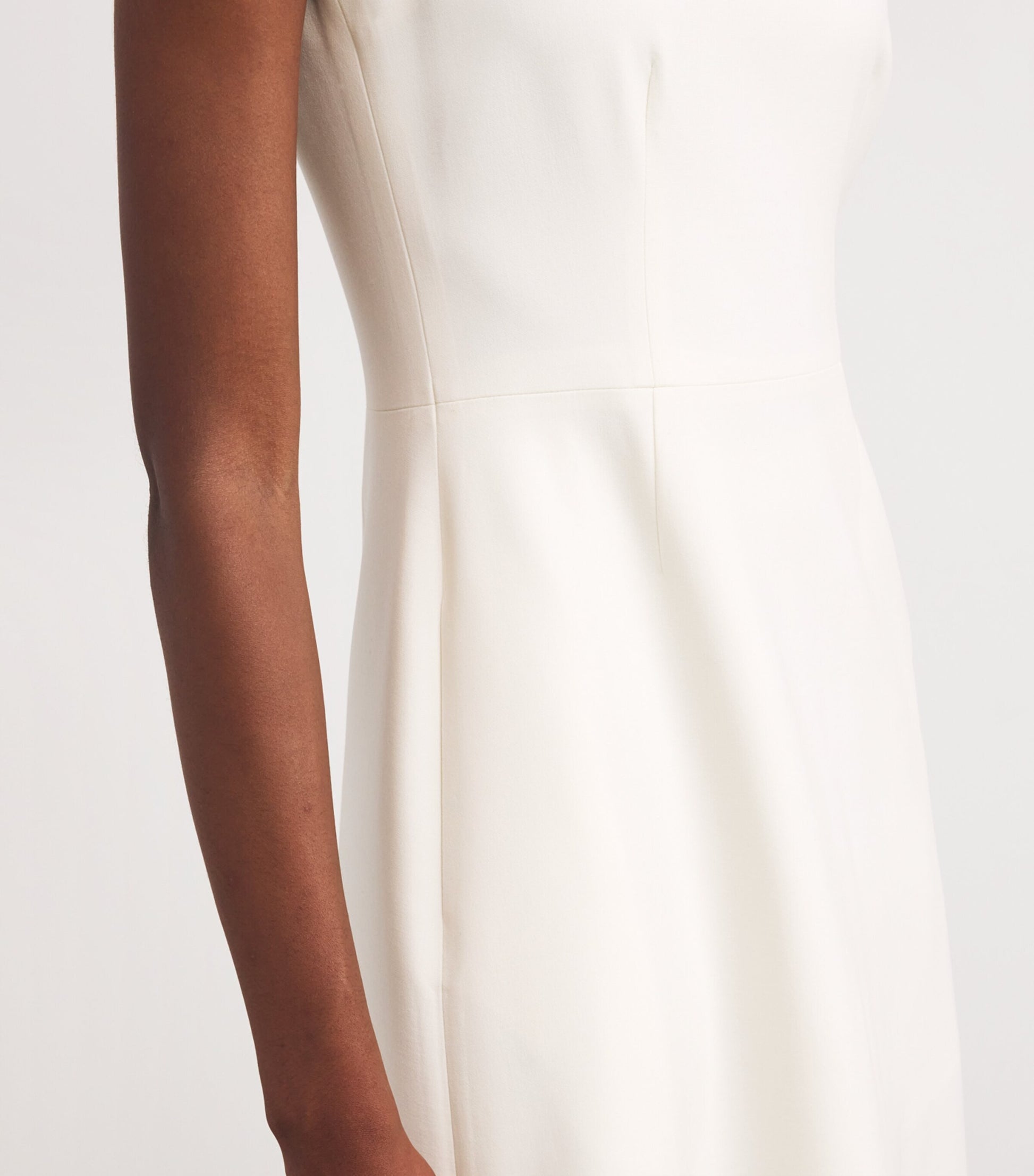 NOMADISSEM White Wool-Blend Midi Dress