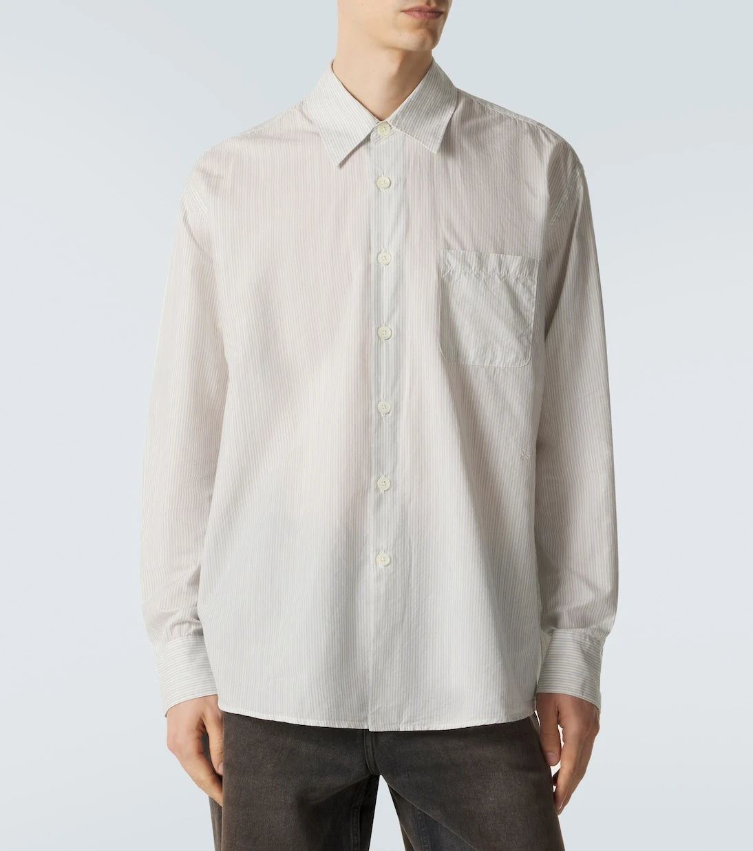 Our Legacy - Above striped cotton-blend shirt