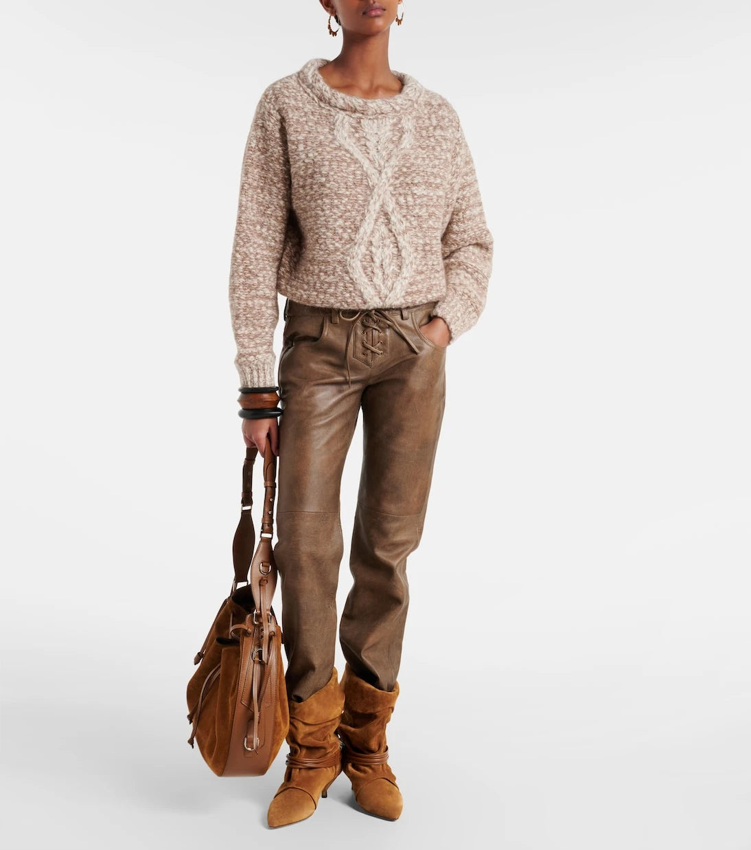 Isabel Marant - Vanel leather straight pants
