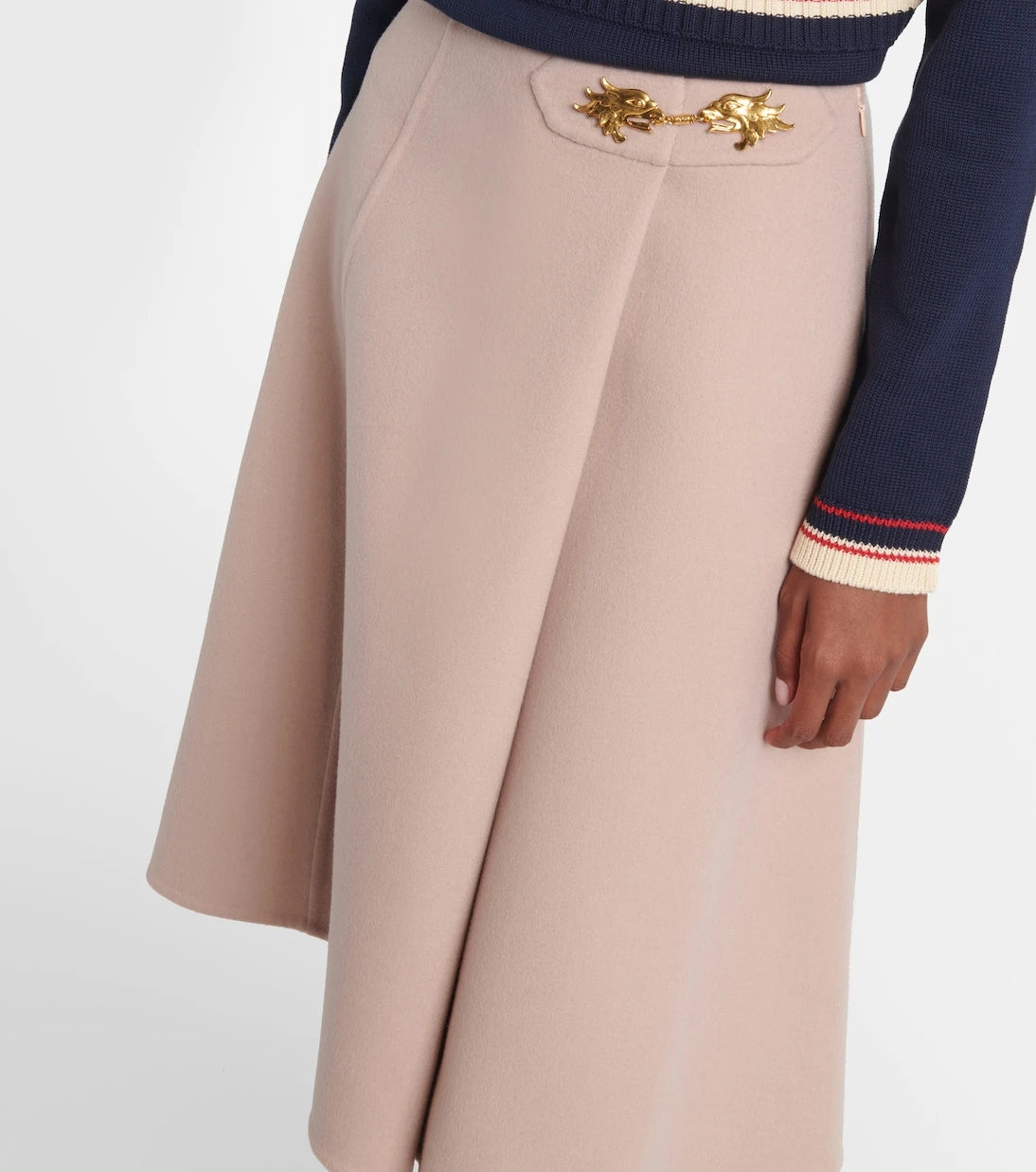 Valentino - Wool and cashmere midi skirt