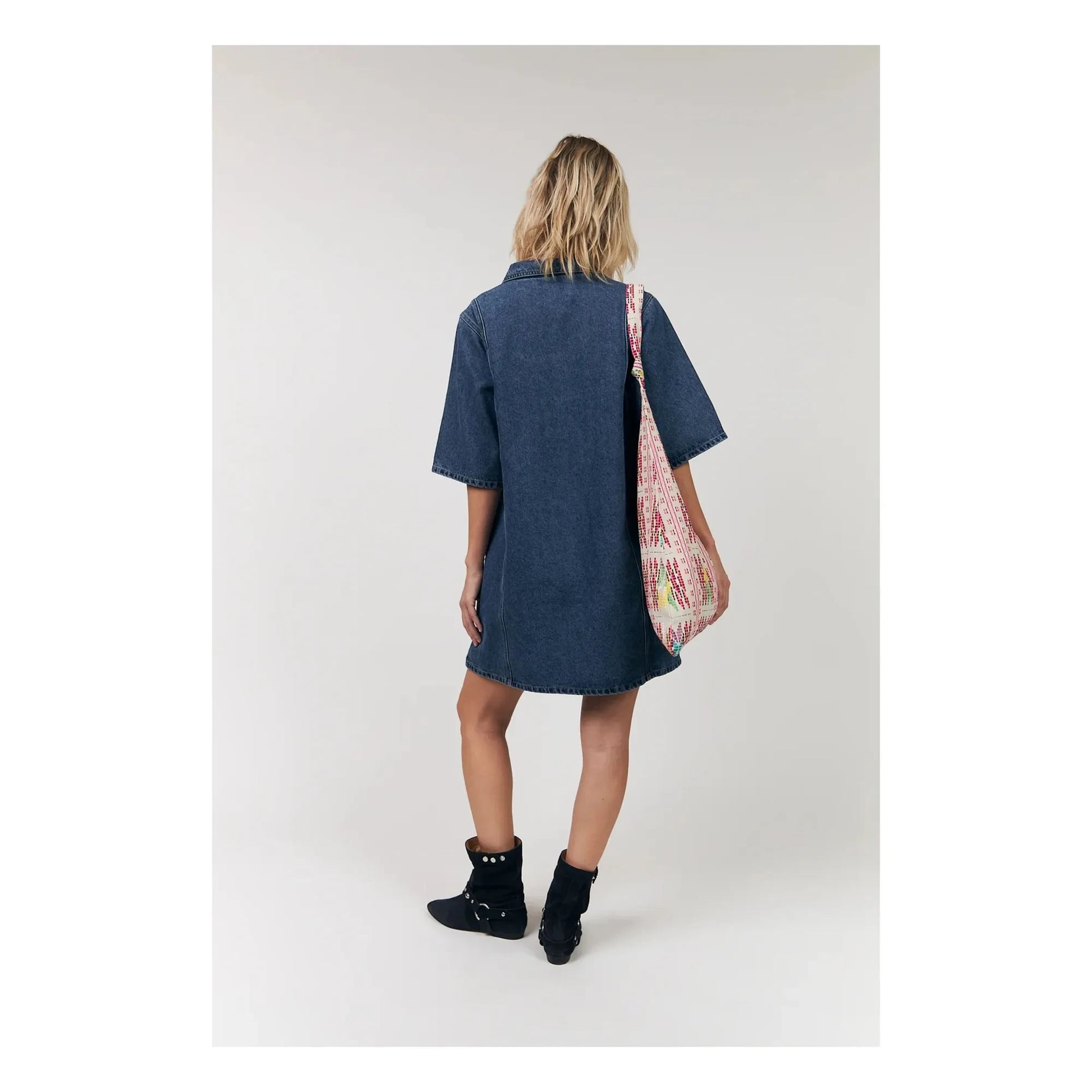 Lollys Laundry - Mola Cotton Dress | Denim blue