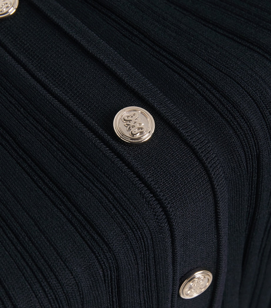 Knit Two-Tone Midi Dress