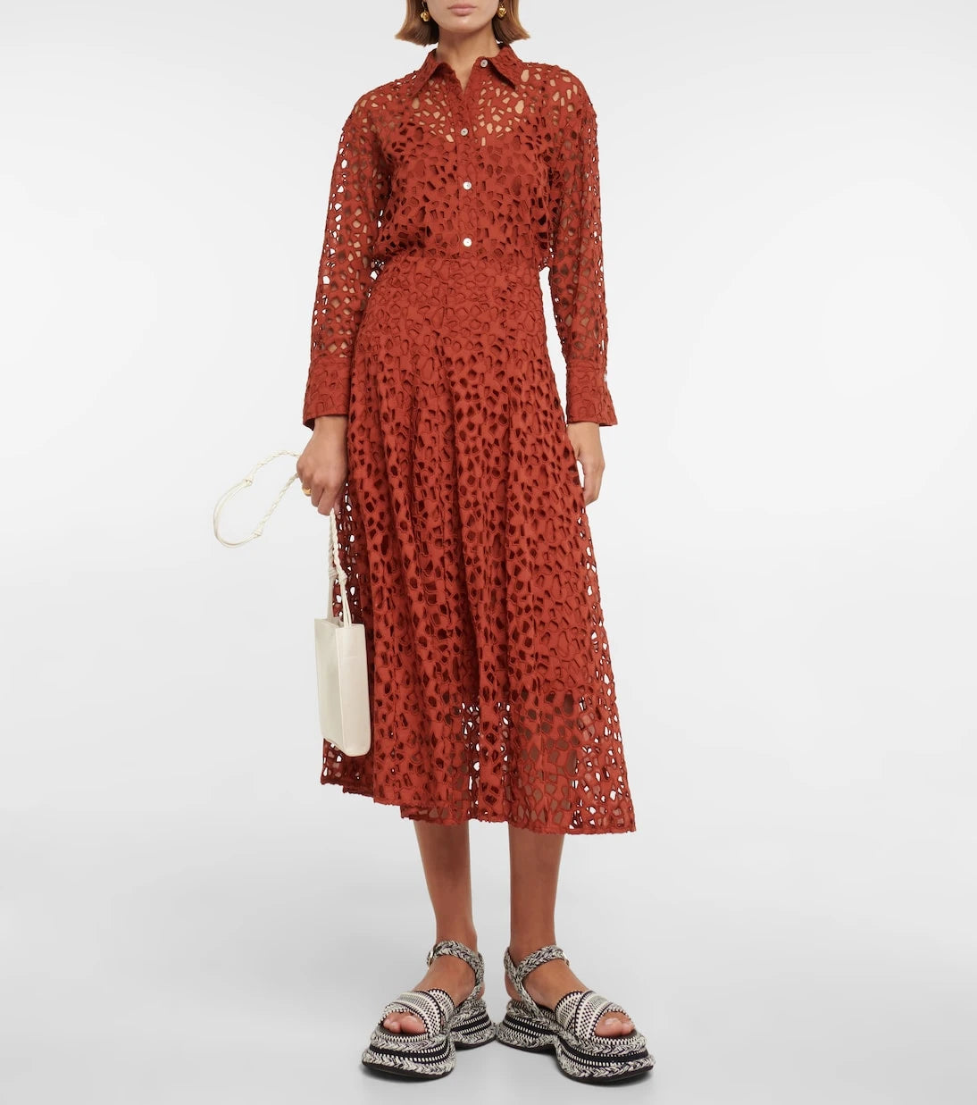 Vince - Broderie anglaise cotton top