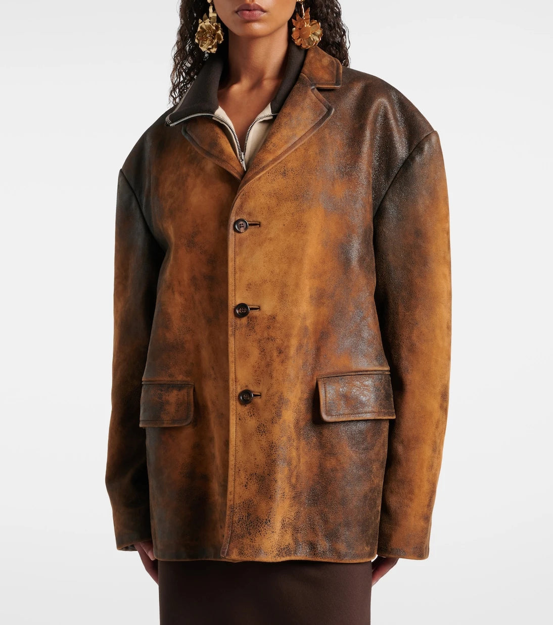Miu Miu - Oversized suede jacket