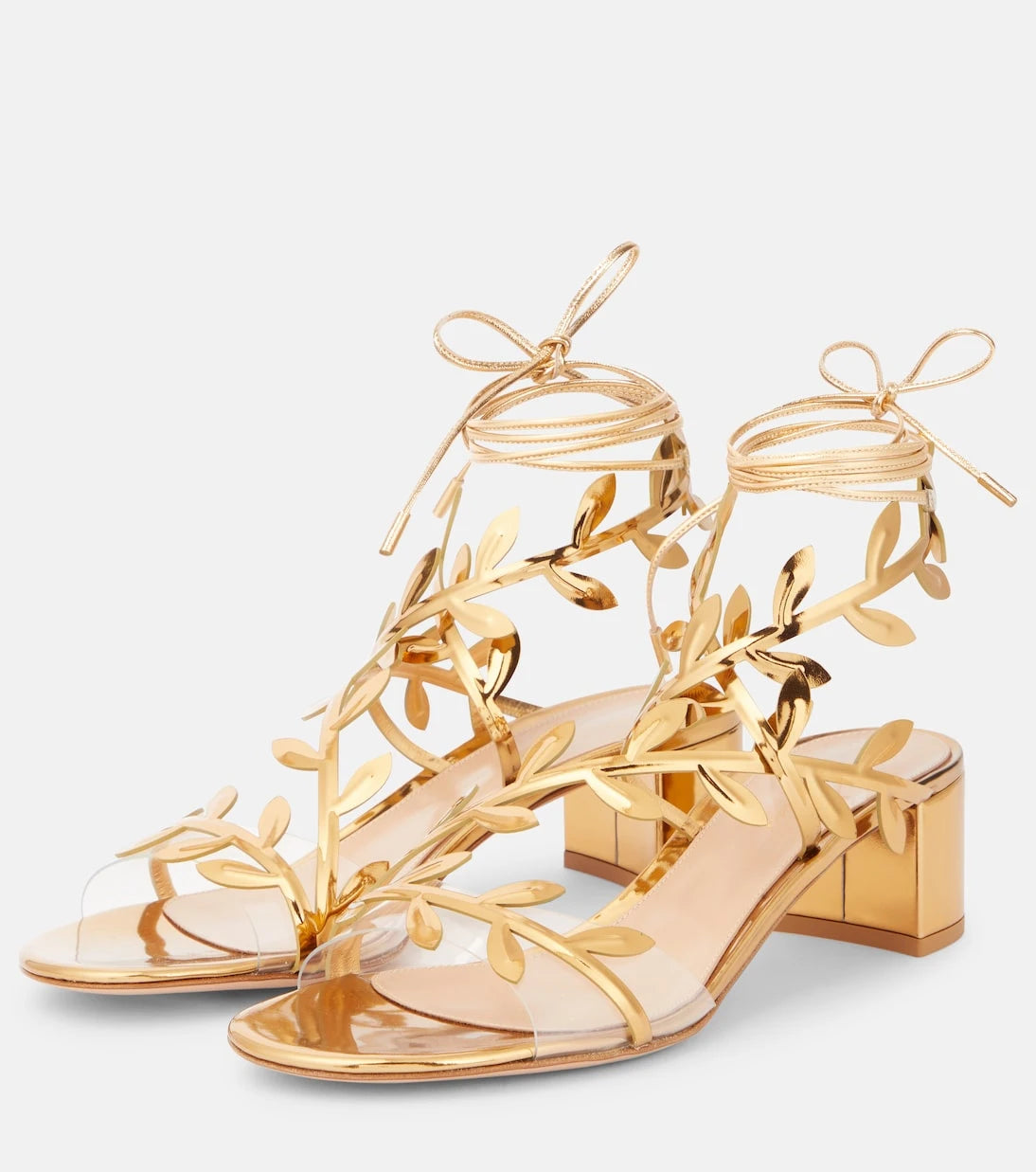 Gianvito Rossi - Flavia mirrored leather sandals