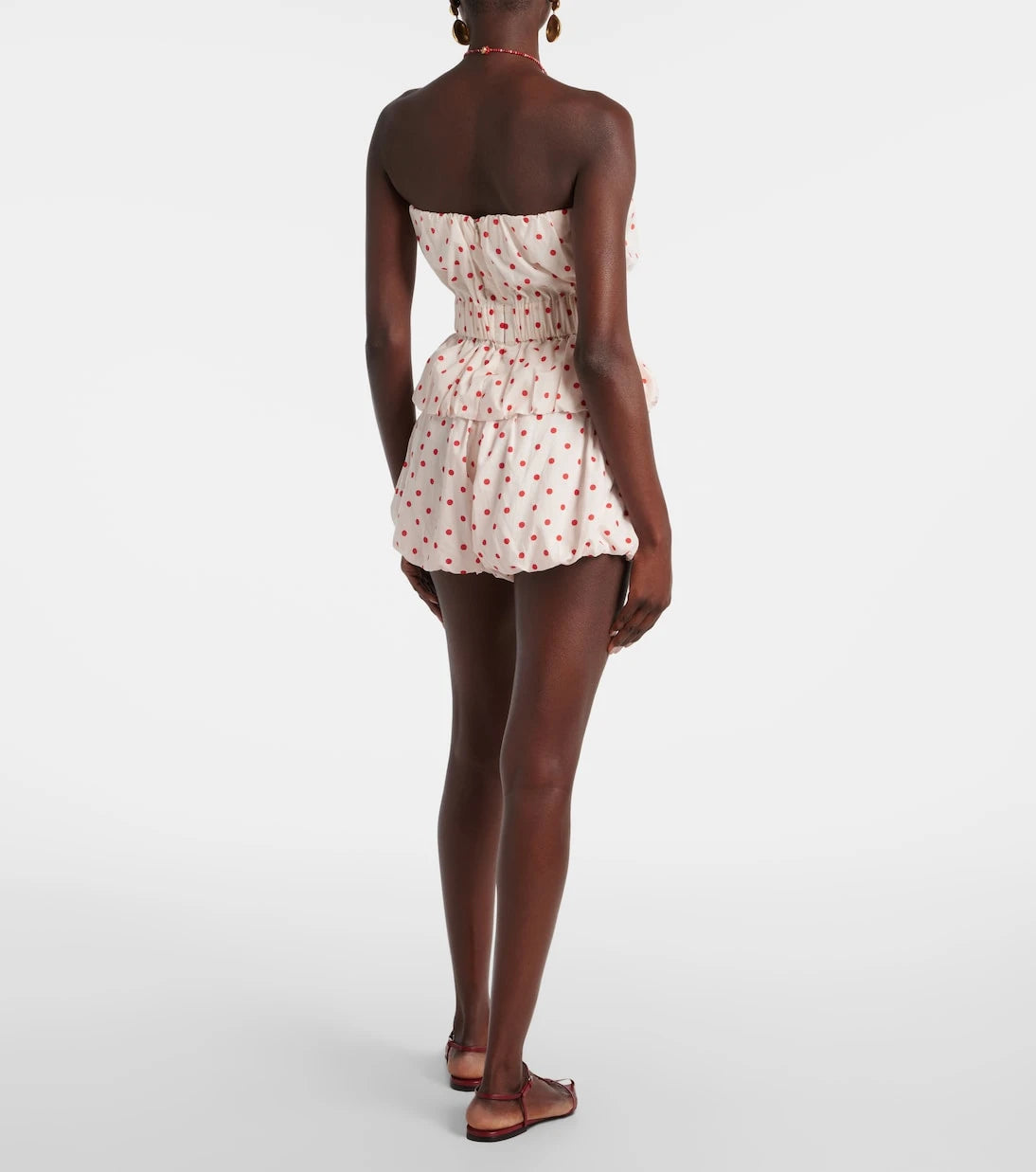 Posse - Aurelia polka-dot linen top